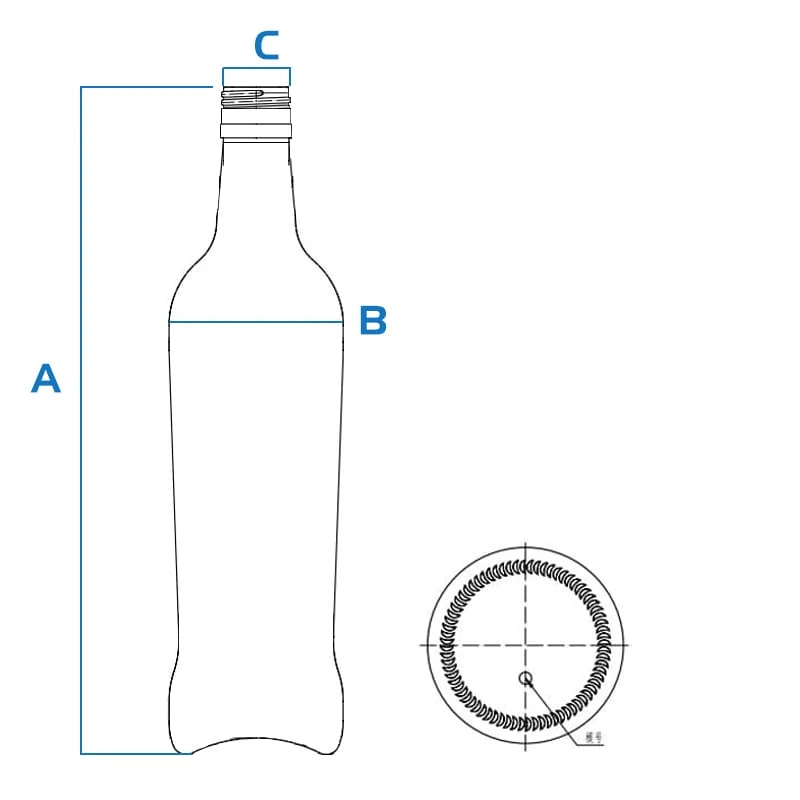 700ml 420g rum glass Bottle