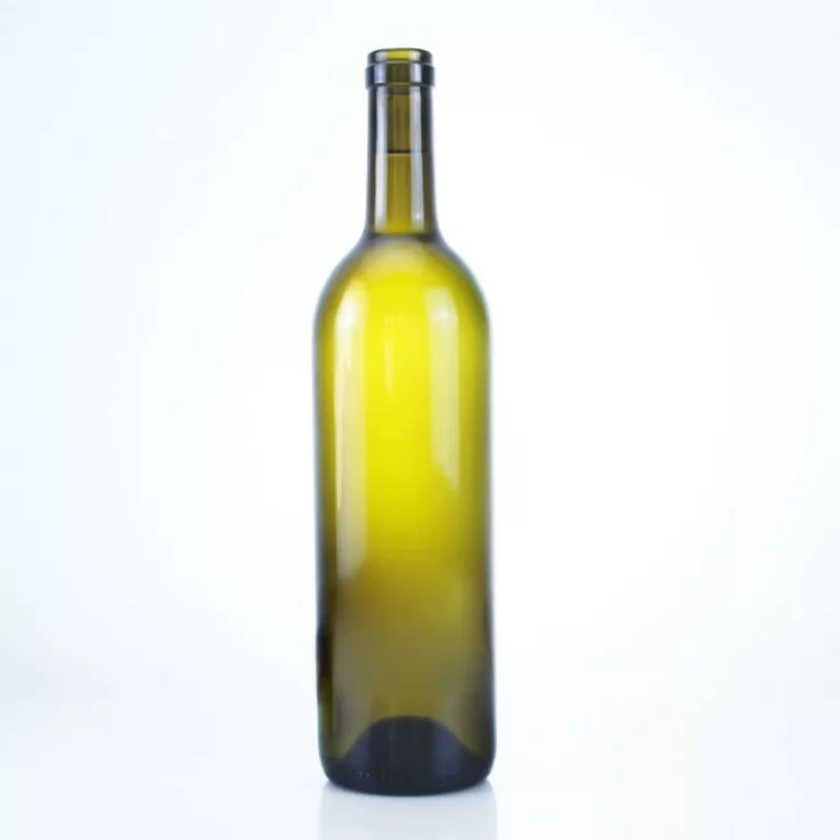 264-750ml round glass wine bottle green color with rise bottom