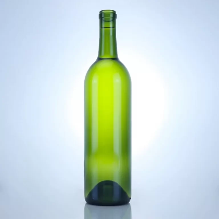 339-750ml green color glass wine bottle with rise bottom