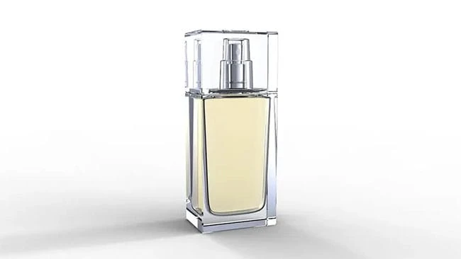 What materials are used in common perfume bottles?