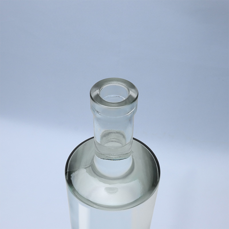 1000ml Clear cylindrical vodka glass bottle