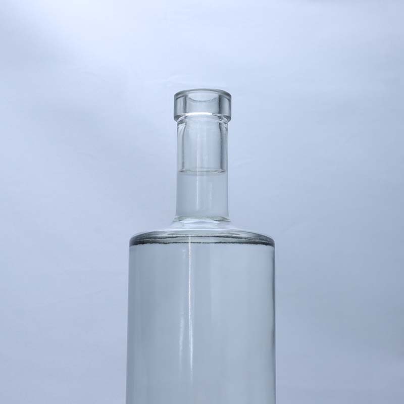 1000ml Clear cylindrical vodka glass bottle