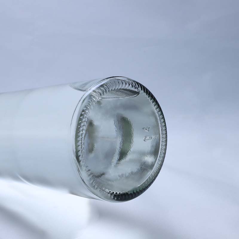 1000ml Clear cylindrical vodka glass bottle